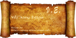 Vékony Edina névjegykártya