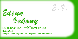 edina vekony business card